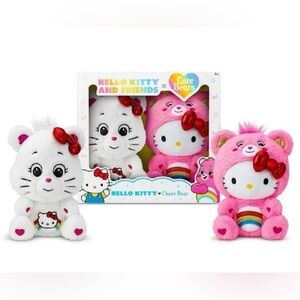 Hello Kitty Loves Cheer Bear 10" Collectible Care Bears Plush